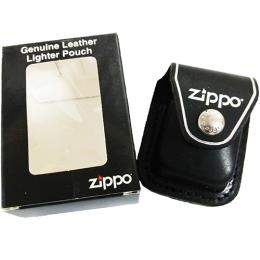 ZIPPO社製本革ケース  　革ポーチ ブラック　クリップ式